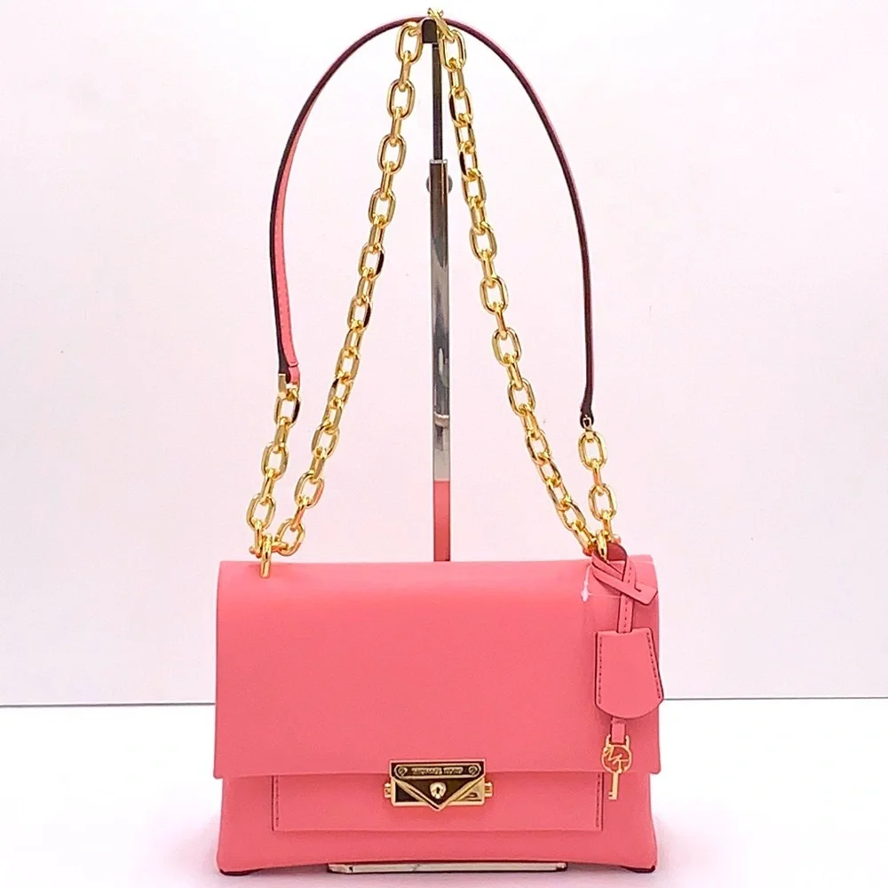 MICHAEL KORS Cece Medium Faux Leather PKT Shoulder Satchel Crossbody Bag NWT